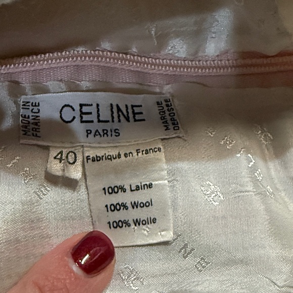 Celine A-Line Skirt Wool with pleats - Picture 5 of 12